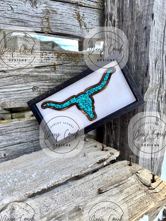 Turquoise Longhorn Decor