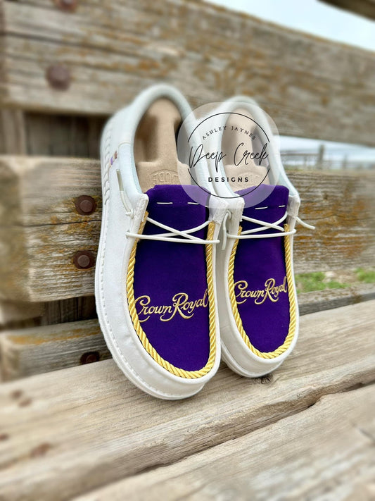 Purple Crown Royal Custom Hey Dudes