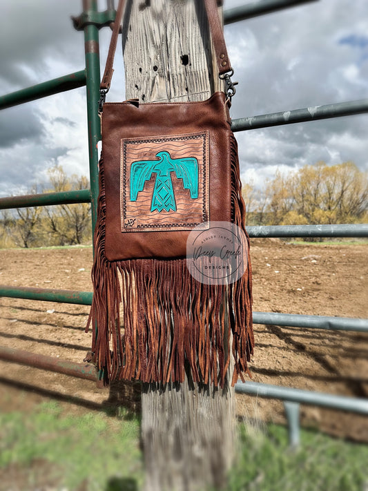 Turquoise Thunderbird Crossbody - Concealed carry