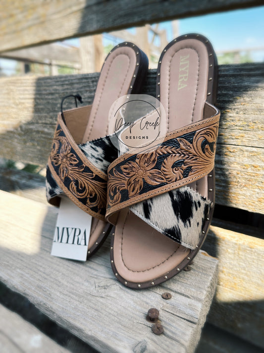 Myra Hand Tooled Sandals - Chappy Western