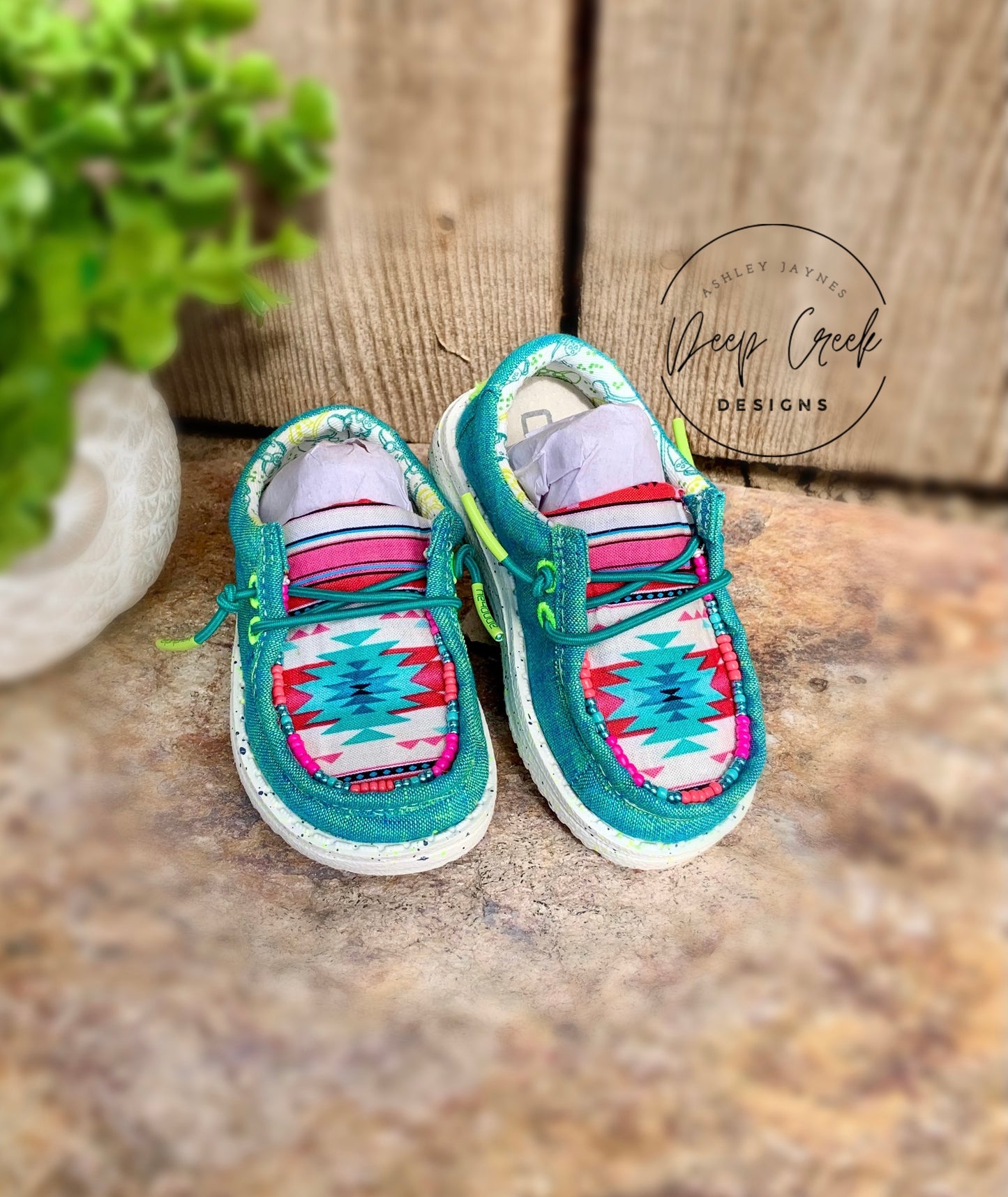 Toddler Aztec Turquoise / Hot Pink